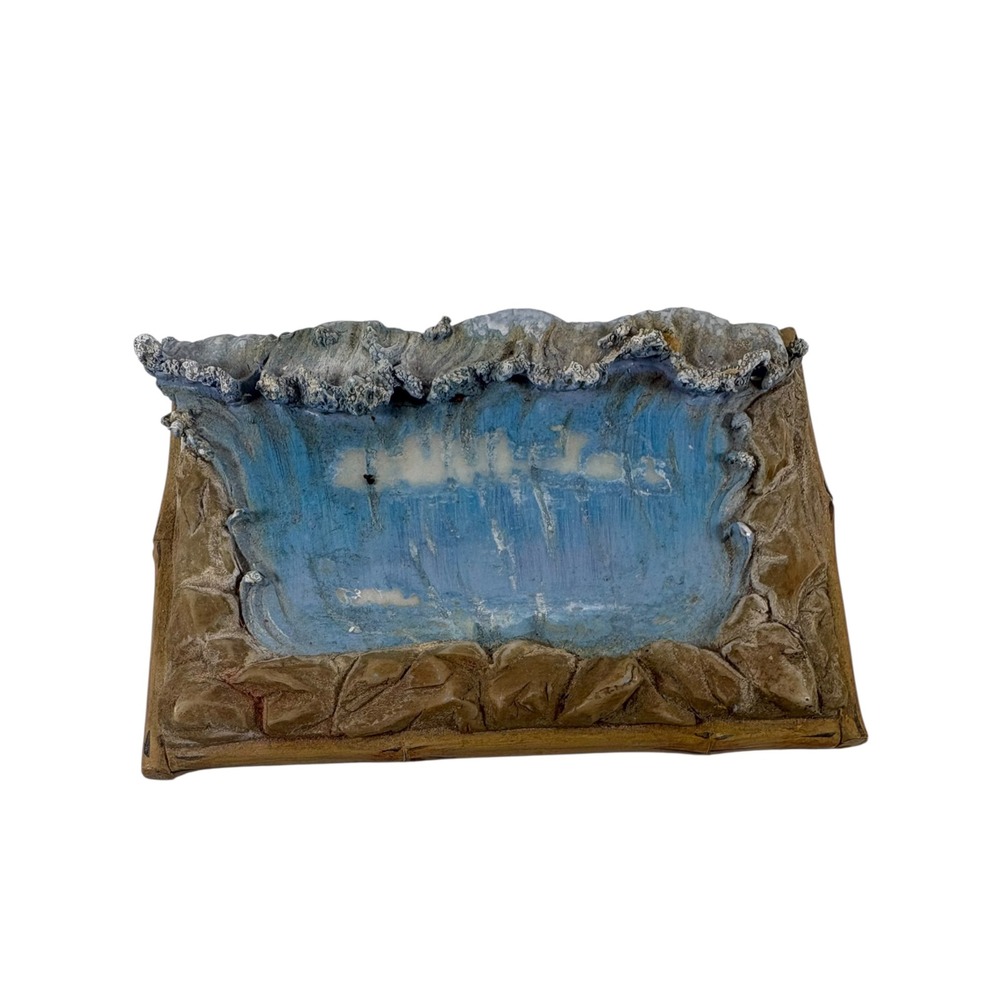 Village Surfin Safari Soap Dish Unisex OS Blue Good Ocean Wave 3D Resin 86646